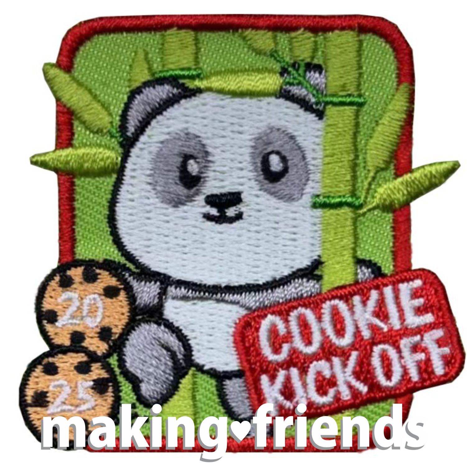 Girl Scout Cookie Kick Off Patch 2025 with Panda