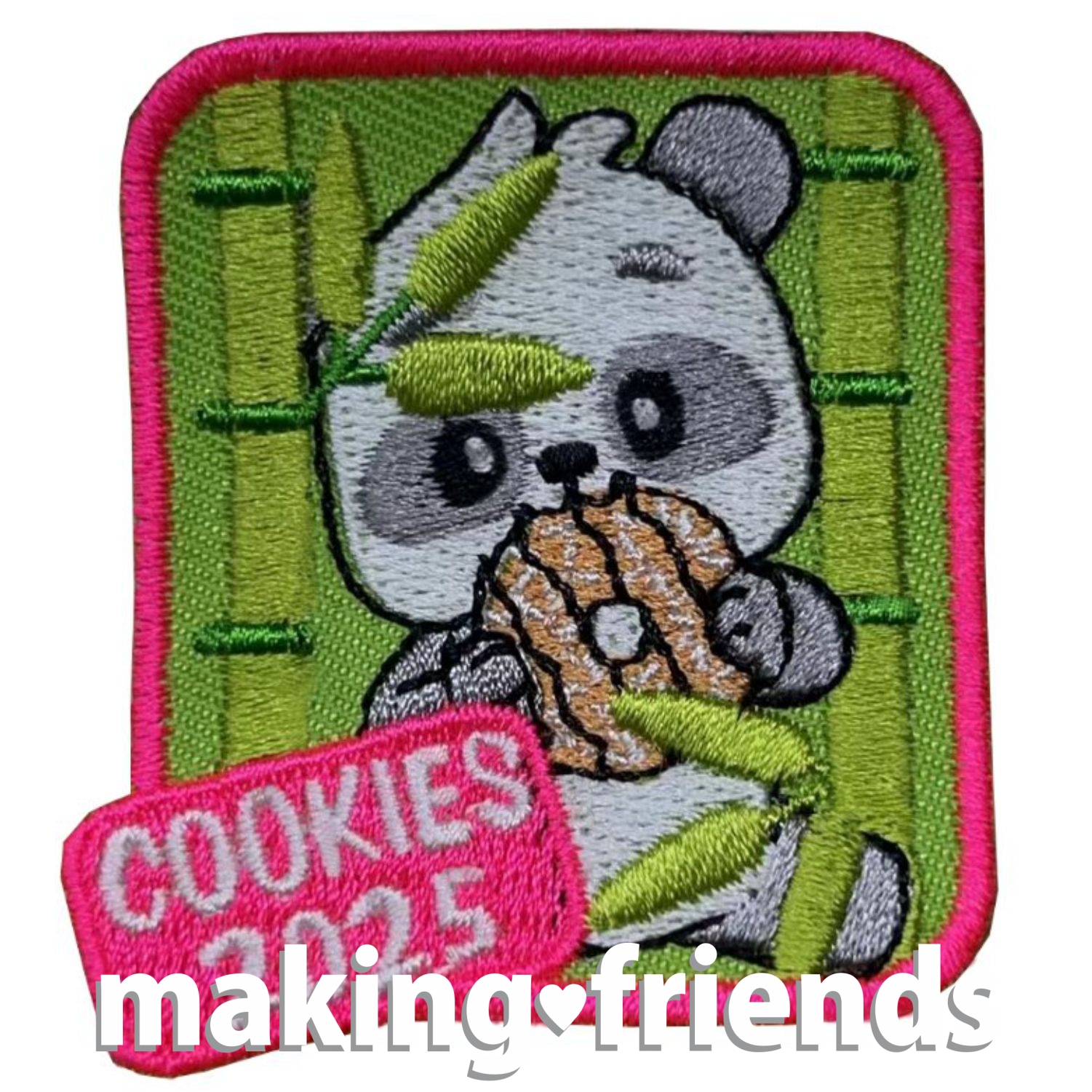 Girl Scout Cookies Patch 2025 with Panda