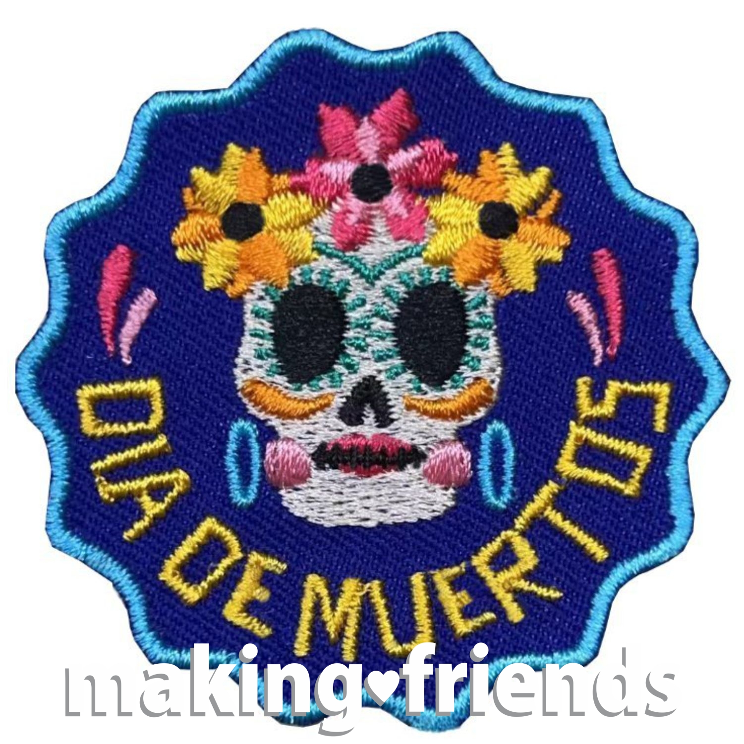 Girl Scout Dia de Muertus Halloween Fun Patch