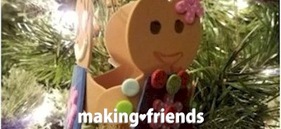 Gingerbread Daisy Friendship holiday Ornament craft for Girl Scouts