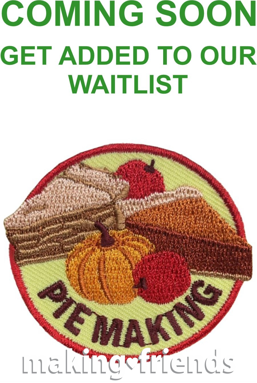 Girl scout pie making patch