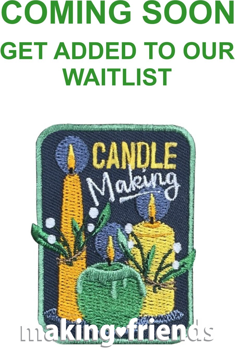 Girl scout candle making patch