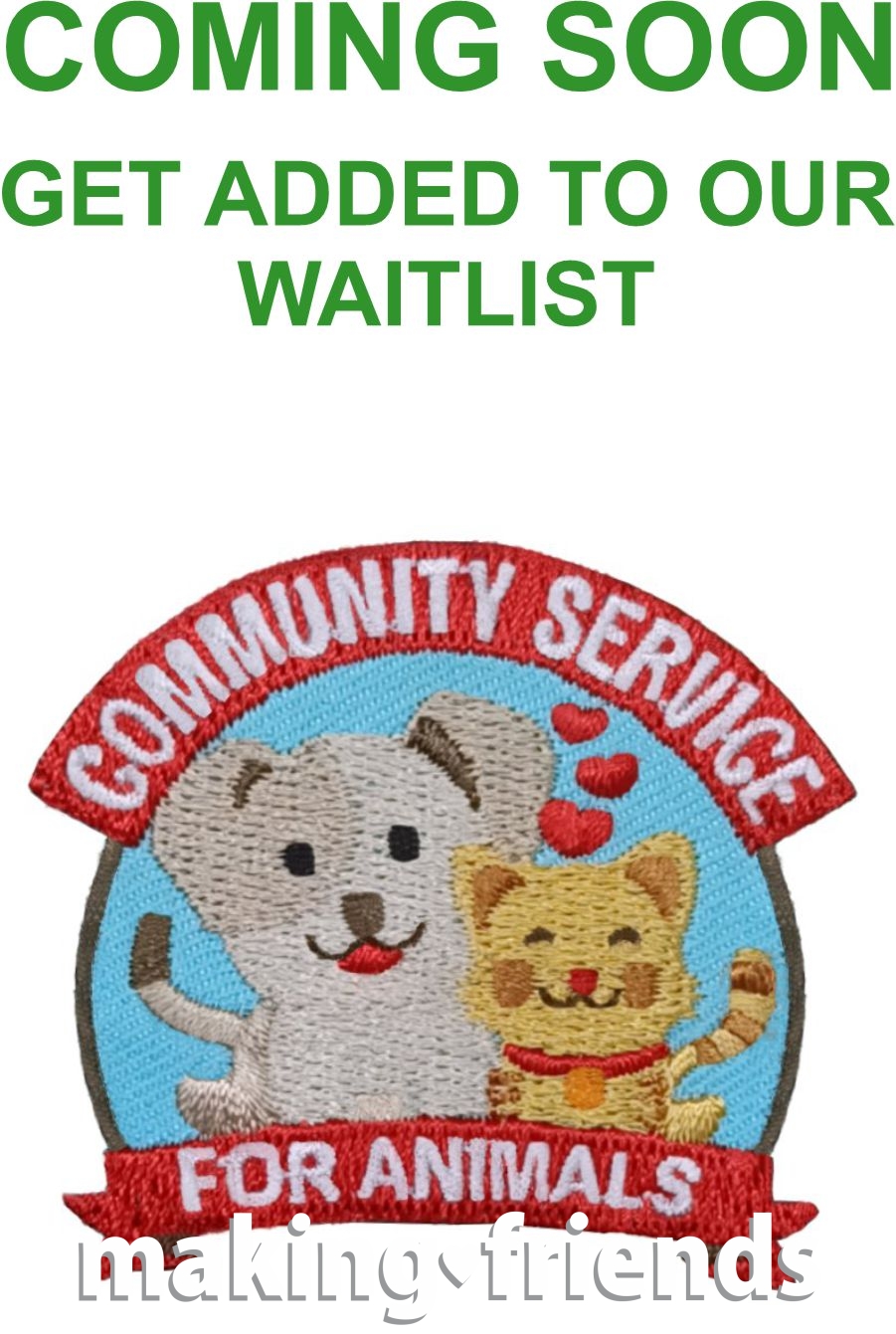 Girl Scout Community Service for Animals Patch