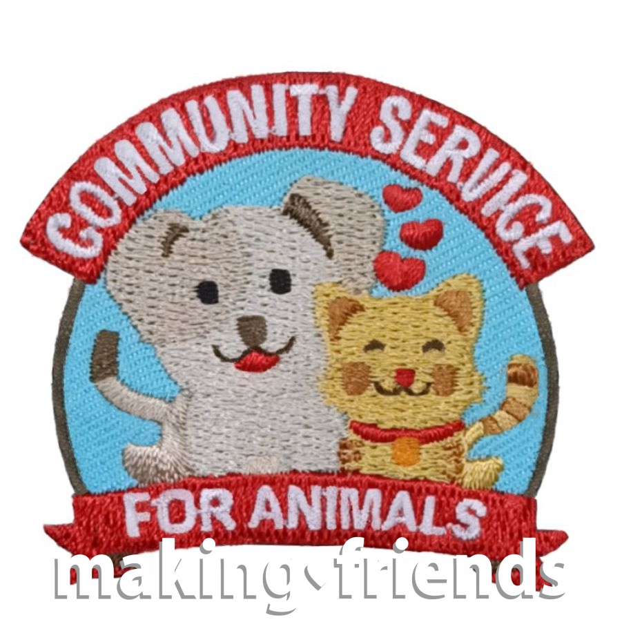 Girl Scout Community Service for Animals Patch