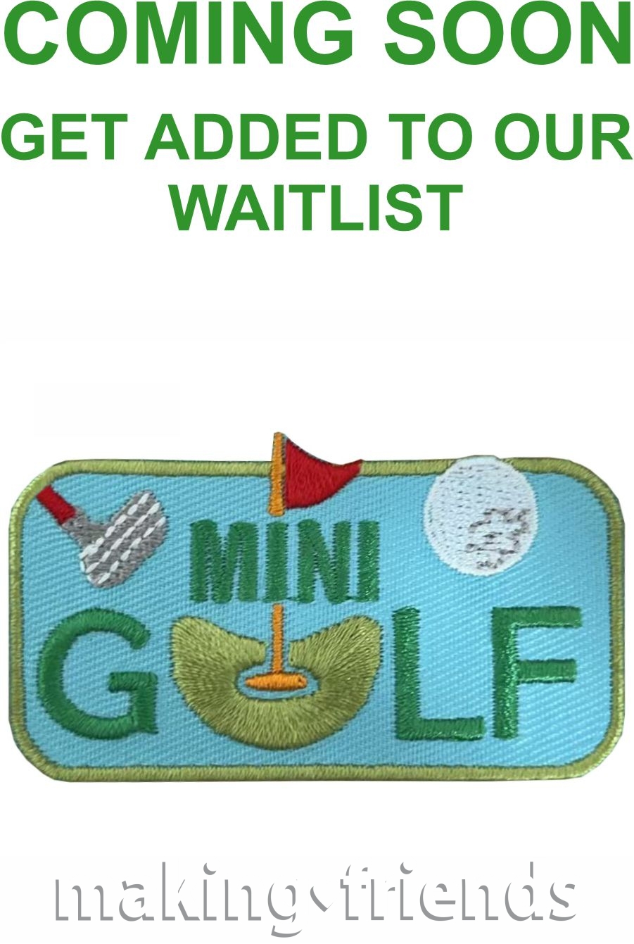 Girl Scout and Cub Scout Mini Golf Patch