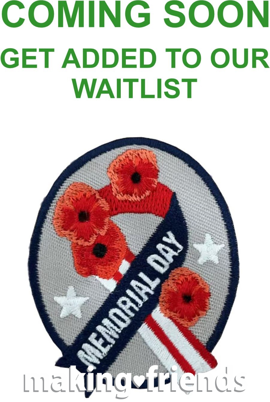 Girl Scout and Cub Scout Memorial Day Patch