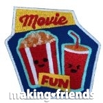 Girl Scout and Cub SCOUT Movie Fun Patch