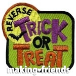 Girl Scout Reverse Trick or Treat Fun Patch