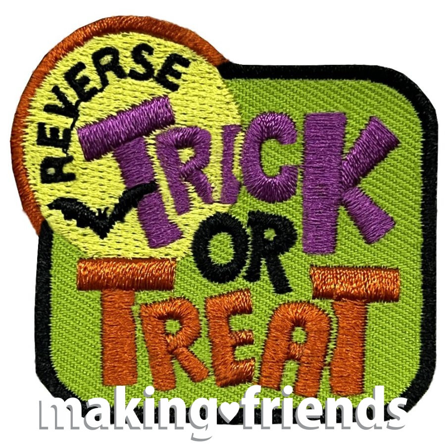 Girl Scout Reverse Trick or Treat Fun Patch