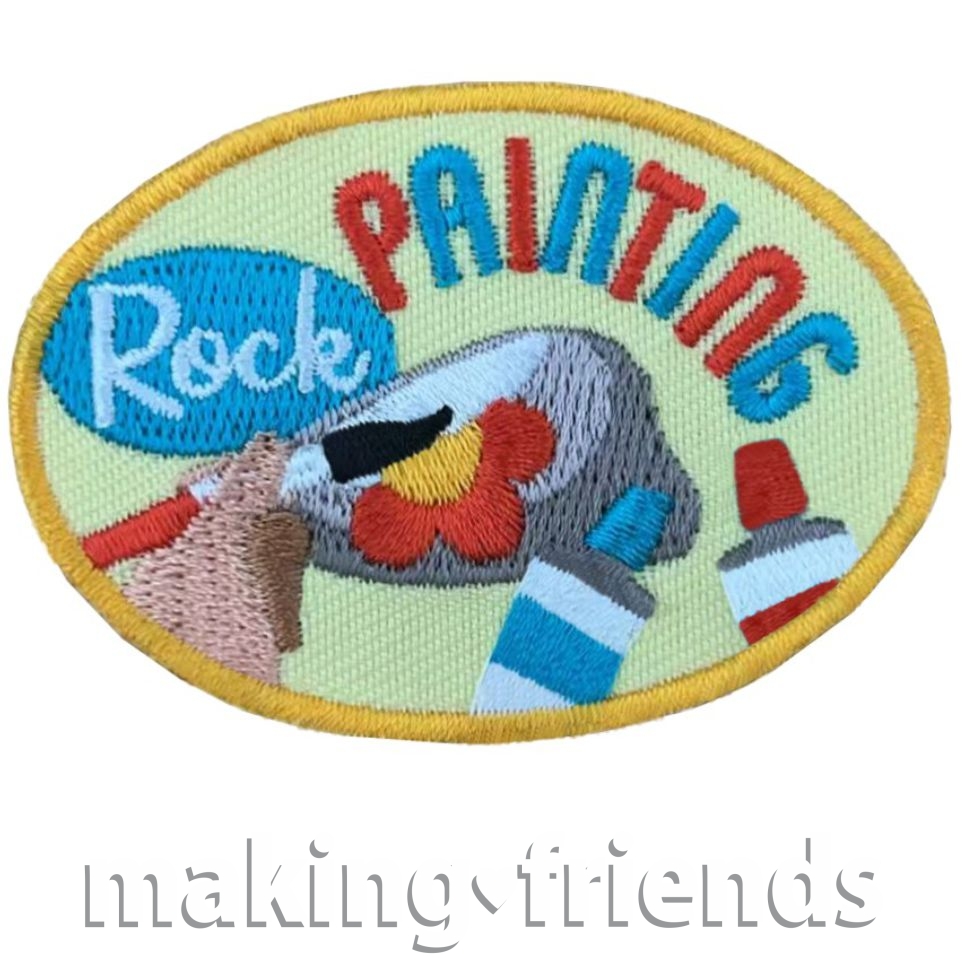 Girl Scout Rock Painting Fun Patch