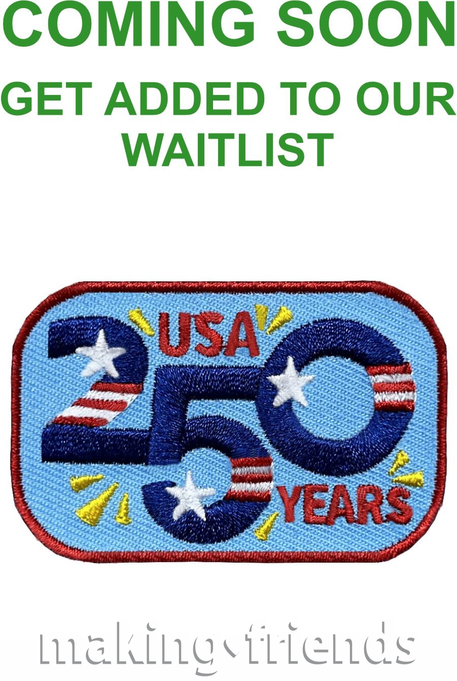 Girl Scout 250 year USA Celebration Patch Program