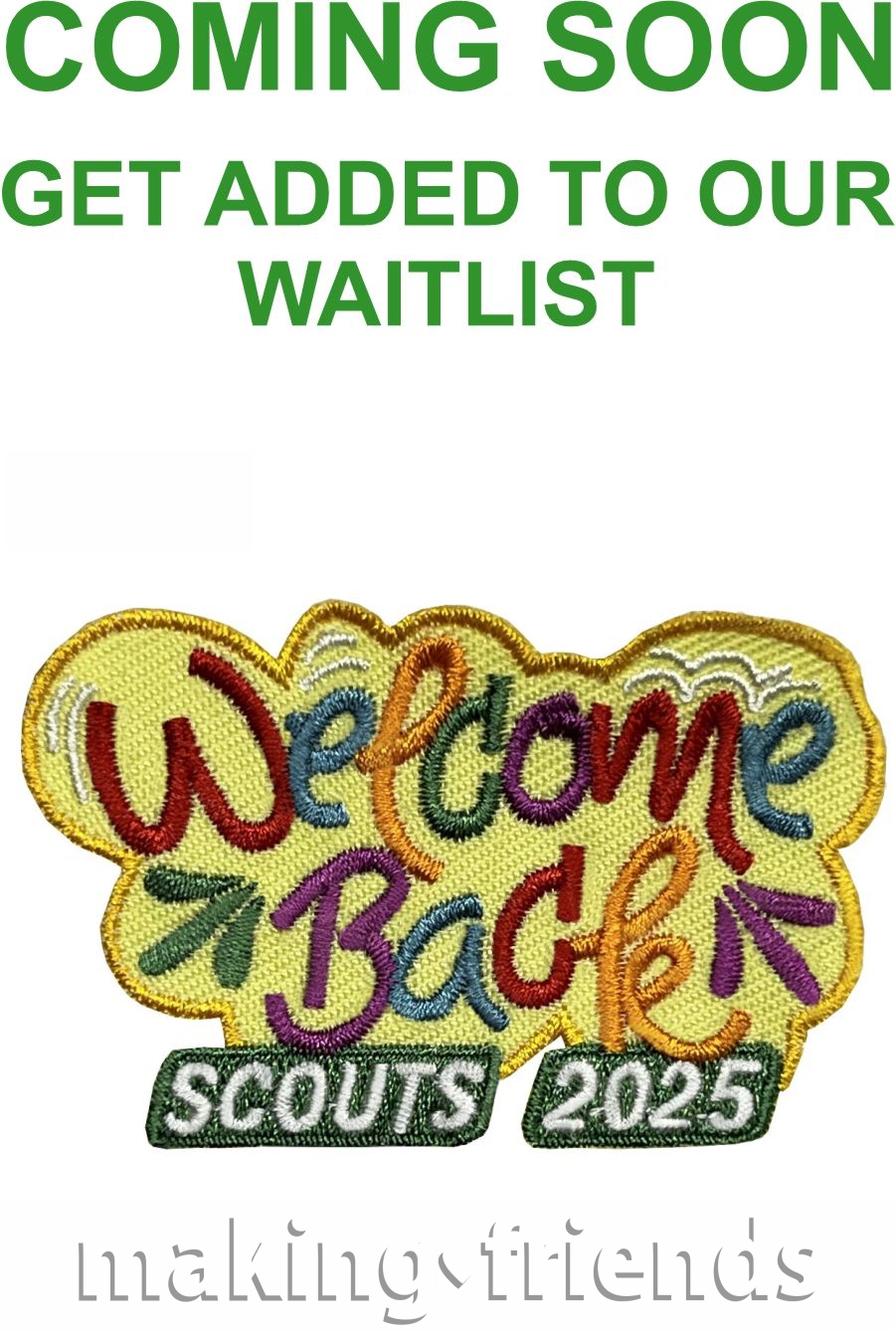 Girl Scout Welcome Back Scouts 2025 Patch
