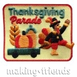 Girl Scout Thanksgiving Parade Patch with free scavenger hunt download