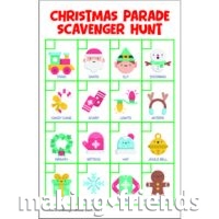 Christmas Parade Scavenger Hunt Free Printable