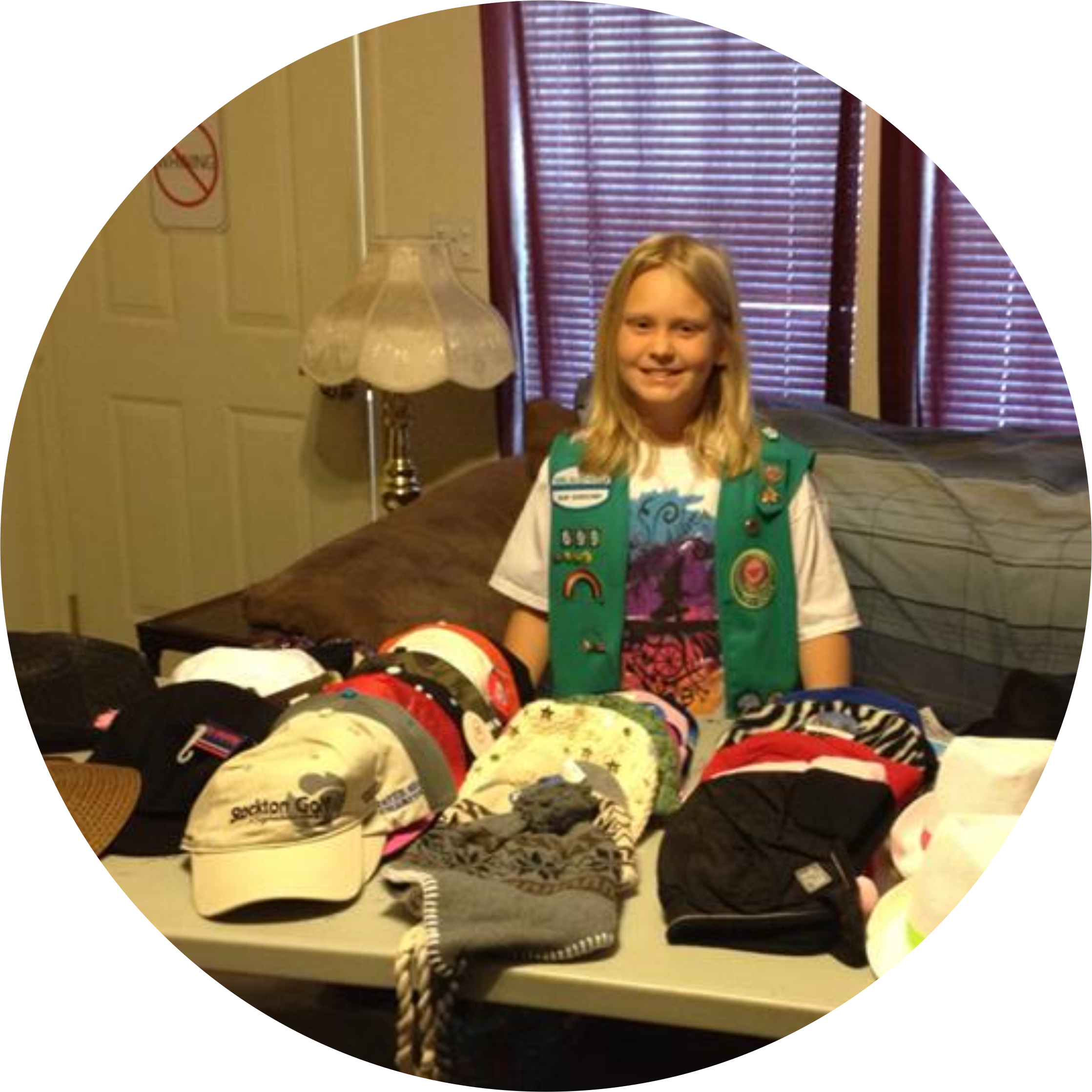 Girl Scout Bronze Award Cancer Hat Drive