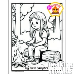 First Campfire Patch Coloring Page