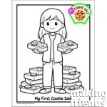 First Cookie Sale Patch Coloring Page