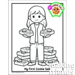 First Cookie Sale Patch Coloring Page