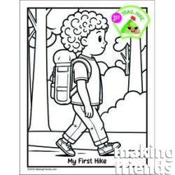 First Hike Patch Coloring Page
