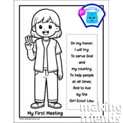 First Meeting Patch Coloring Page