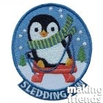 Girl Scout Sledding Fun Patch