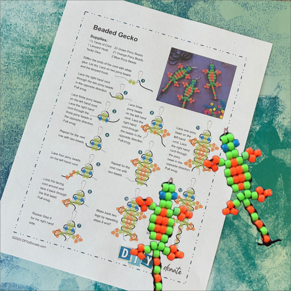 Beaded Gecko Instructions