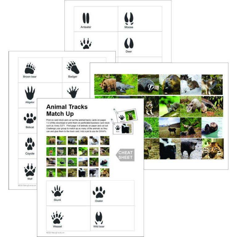 Animal tracks printable