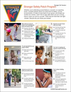 Girl Scout Stranger Safety Patch Program Worksheet PDF