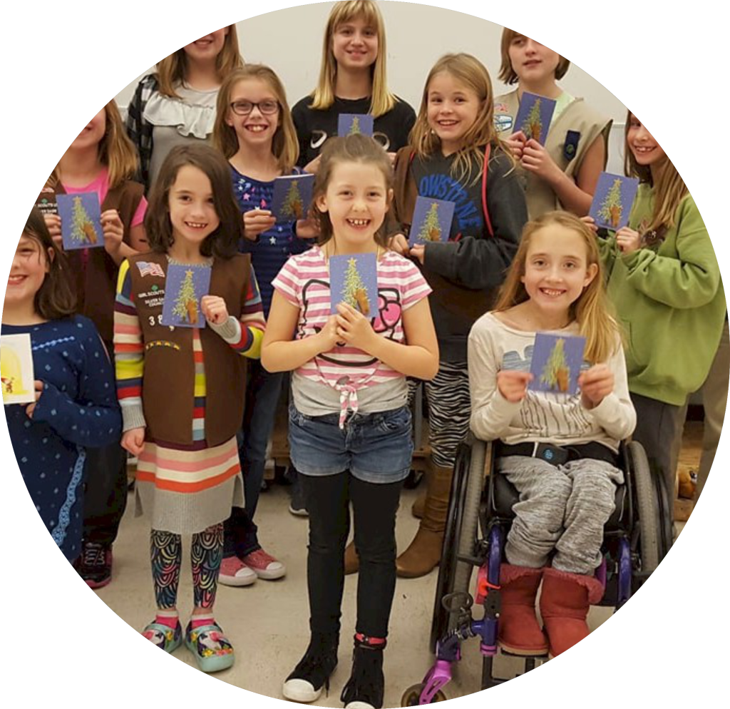 Girl-Scout-card-making