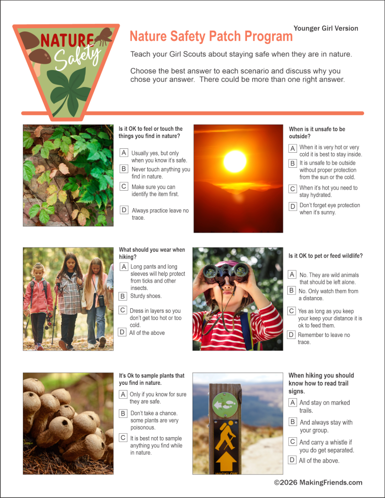 Nature Safety Patch Program for Scouts