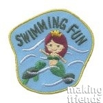 Girl Scout Swimming Fun Patch With Mermaid