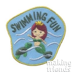 Girl Scout Swimming Fun Patch With Mermaid