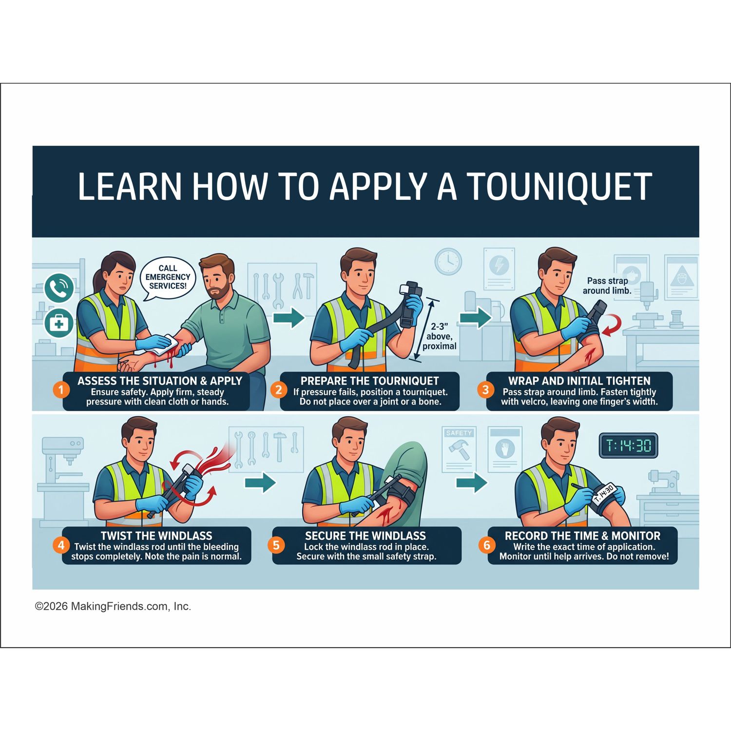 Learn How to Apply a Tourniquet PDF Reference Sheet