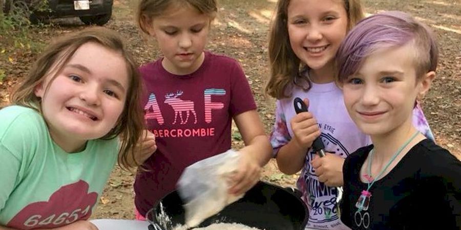 Brownies Cooking at Camp