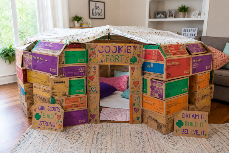 Recycled Cookie Carton Fort