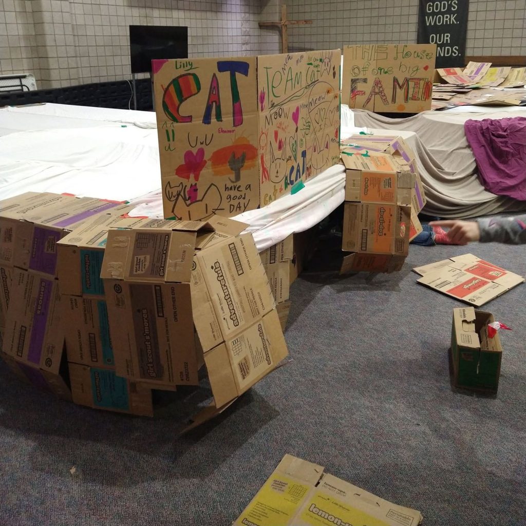 Recycled Cookie Carton Fort