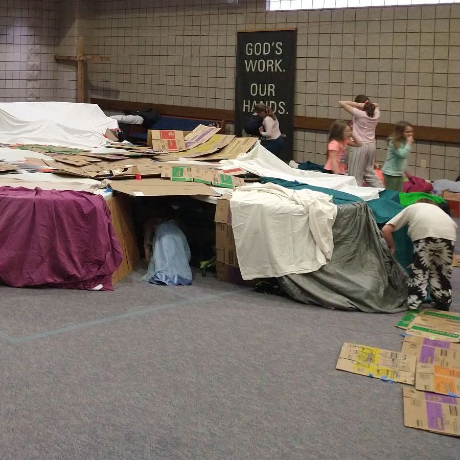 Recycled Cookie Carton Fort