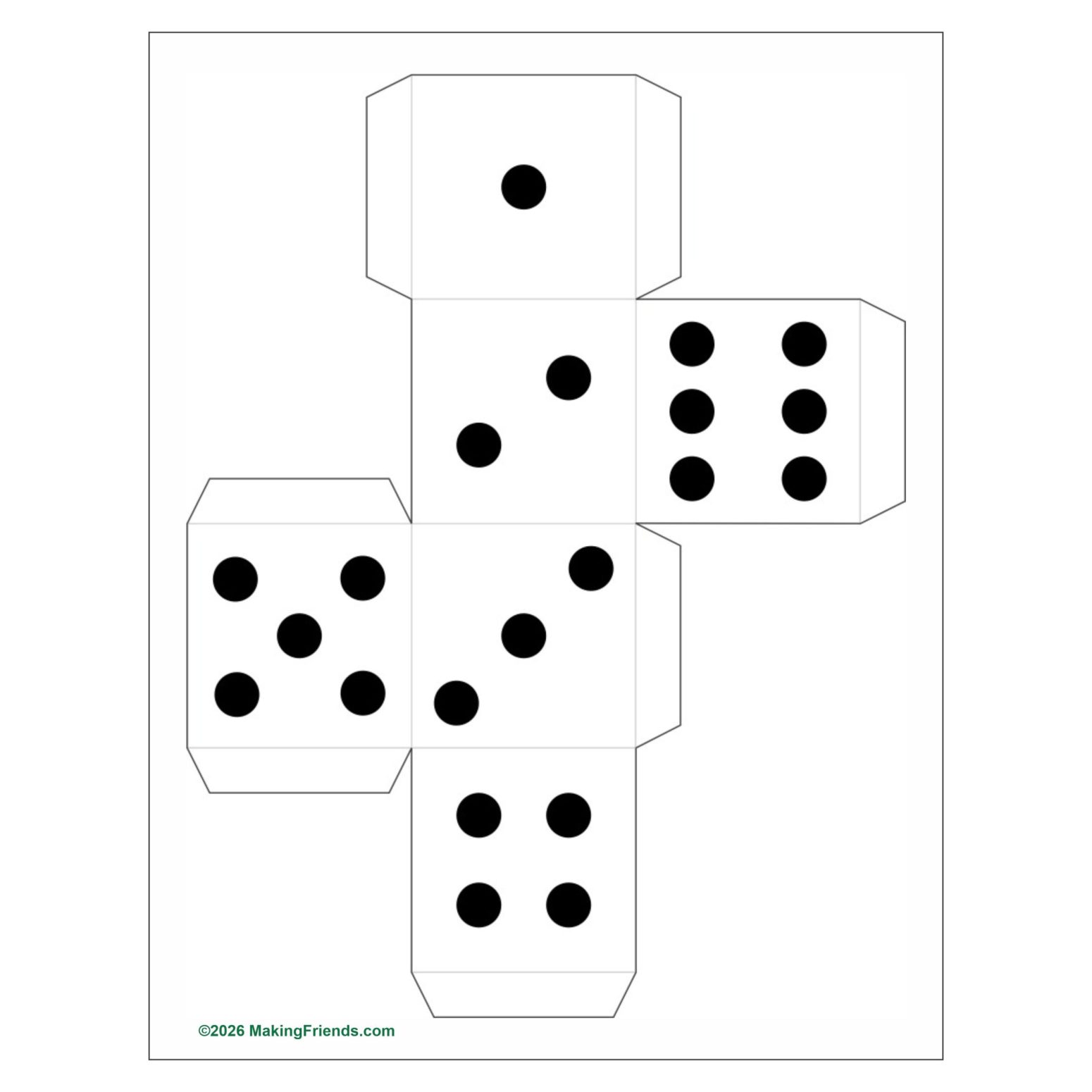 Girl Scout Games Printable Dice